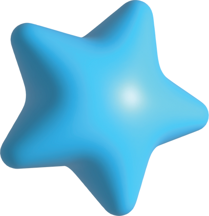 3D Blue Star